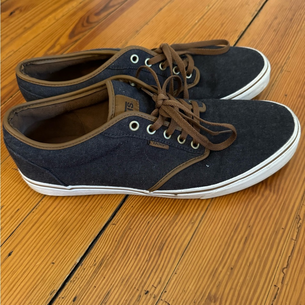 Vans Navy Blue and Brown sneakers